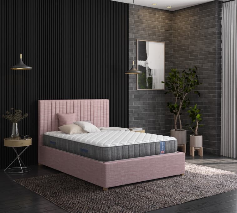 Aspire fabric and headboard detail